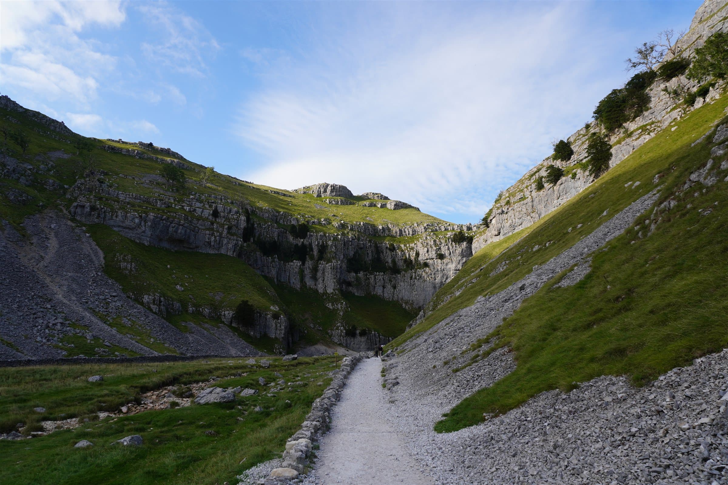 Path through a limestone gorge